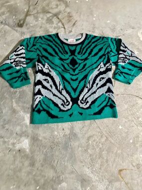 Vintage Zebra Head Sweater